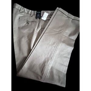 NEW Jos. A. Bank Traveler Men's 40X33 Cotton Khaki Pants Front Pleats $109.50